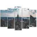 5 stykke lærredstryk, New York City Panorama