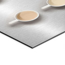 Alu-Dibond brossé avec Effet Doré, Argenté & Cuivré - Shades of coffee