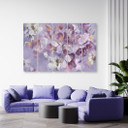 5 stykke lærredstryk, Irisblomst