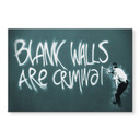 Akrylbillede Banksy - Blank walls are criminal