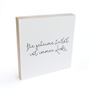 Holzbild zum Hinstellen - Die geheime Zutat ist immer Liebe - 15x15 cm