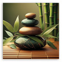 Leinwandbild Zen-Spa-Steine