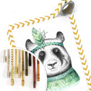 Plakat Kvilis - Hippie Panda