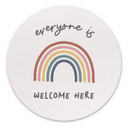 Wanddecoratie Everyone is welcome here - KsanaKalpa - Alu-Dibond Rond
