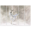 Lærredstryk 5 styk, Ballerina Pirouet