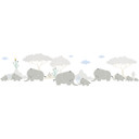 A.S. Création Lovely Kids Frise autocollante enfant - Gris, Bleu