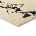 Houten Wanddecoratie Streetart Meisje met Hartballon - Habib