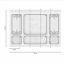 Arkitektur tapet väggmålning WallPaneling2 i gråvitt - non-woven tapet Designwalls 2 - 2,55 x 3,5 m