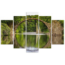 Lærredstryk 5 stykker, Old Bridge Lake Forest