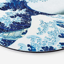 Tableau sur alu-Dibond rond Hokusai - La Grande Vague