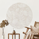 Naklejka na ścianę Tropical Leaves Beige - Bloomery Decor - Round