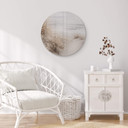 Tableau sur verre rond 1X Studio - Plage de dunes