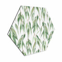 Hexagon Dibond Grene med grønne blade - UN Designs
