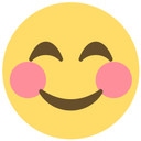 Muursticker Emoji Rosy Cheeked Face