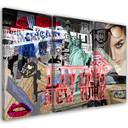 3-delt lærredstryk, New York City Collage Pop Art