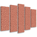 5 stykke lærredsprint, Leopard Leopard Pels Patches Mønster