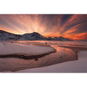 Fotomural Zakravsky - Puesta de sol dorada - 384x260 cm
