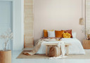 Vliestapete Struktur Modern, Klassisch, Shabby Chic in Rosa-Braun 