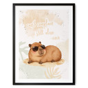 Plakat Cool Capybara - hasło wciąż żywe