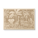 Plakat drewniany dżungla marzeń - afrykańskie dzikie zwierzęta w kolorze brązowym - Kikki Belle