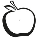 Sticker mural - Horloge Pomme