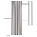 Homing Fertigschal mit verdeckten Schlaufen Oskar taupe -  2,45 x 1,4 m