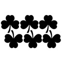 Sticker mural Trèfle irlandais (6 parties)