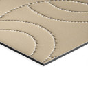 Billede Abstrakte ringe beige - Grande – print på aluminium (Alu-Dibond)
