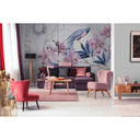 Livingwalls papier peint photo ARTist Bird Discovery avec fleur oiseaux et carte du monde bleu