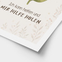 Kinder-Poster 'Ich kann helfen' mit Sonnenblume und Raupe
