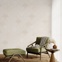 Fototapeta geometryczna abstrakcyjne półkola w delikatnym beżu - Bloomery Decor