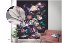 Fototapet Fototapet med stort blomstermønster Lilla,Blomster 2.70 x 2.12 m