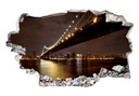 3D Wallsticker Manhattan Bridge om natten