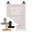 Poster Wir mussten die Kinder weggeben - Katze