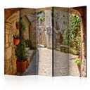 Paravent Séparation de pièce - Ruelle de province en Toscane , 5 pièces - 225x172 cm