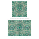 Fototapeta Ornaments Mandala Boho złoto-zielona - Bloomery Decor