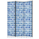 Paravent, Raumteiler freistehend, Trennwand - Ceramic Tiles - Traditional Portuguese Blue Tiles Azul