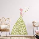 Sticker mural - Lady with Butterflies-vert