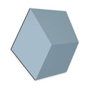 3D Hexagon Alu-Dibond - Lyseblå