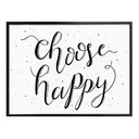 Plakat Choose Happy - biały