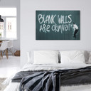 Glasbillede - Banksy - Blank walls are criminal