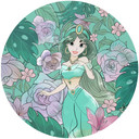 Selvklæbende non-woven tapet - Jasmin Elegant MInt - 125 x 125 cm
