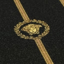 Versace Tapeta z włókniny I Love Barokowe paski Medusa czarne złoto luksusowe