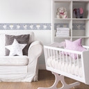 A.S. Création Lovely Kids Frise autocollante enfant - Gris, Blanc