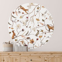 Wandtattoo Waldtiere im Herbst - Kikki Belle - Rund