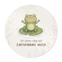 Rundes Kinder-Poster mit Frosch - 'Ich atme ruhig'