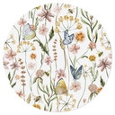 Vinilo decorativo Prado primaveral con mariposas - UN Designs - Redondo