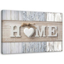 Canvasbillede, Hjem hjerte Shabby Chic