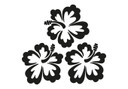 Dekoracja okienna kwiaty hibiskusa