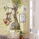 Tapet - Winnie the Pooh i skoven - 200 x 280 cm